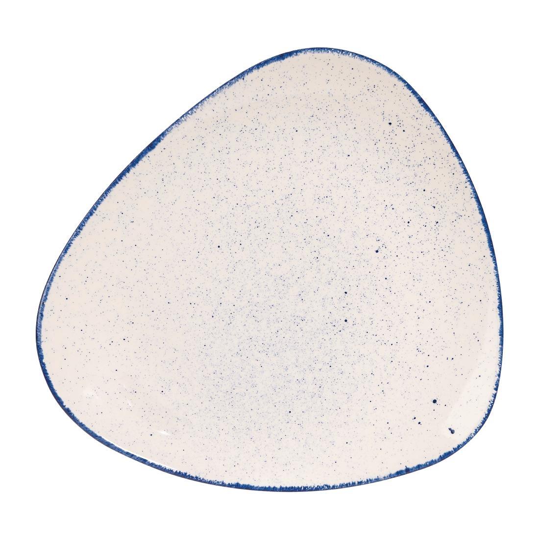 Churchill Stonecast Hints Triangular Plates Indigo Blue 311mm (Pack of 6) - DS580  - 1