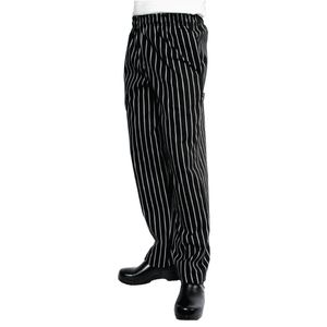 Chef Works Designer Baggy Pant Black and White Striped XS - A940-XS  - 1