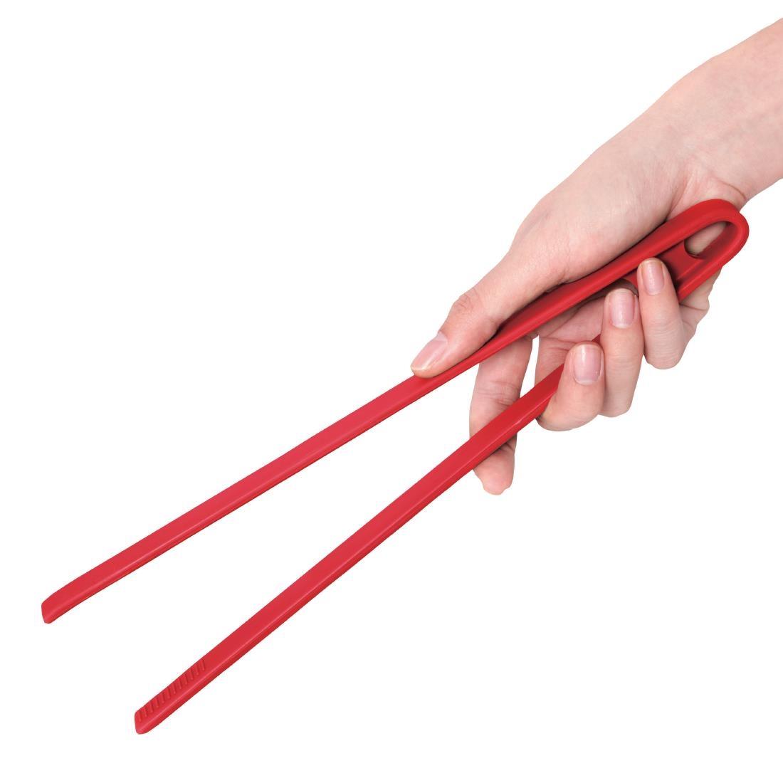 Vogue Silicone Tweezer Tongs Red 11" - GL353  - 2