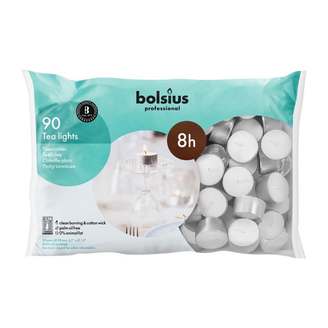 Bolsius Professional 8 Hour Tealights (Pack of 90) - DJ759  - 2