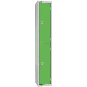 Elite Double Door Coin Return Locker with Sloping Top Graphite Green - W985-CNS  - 1