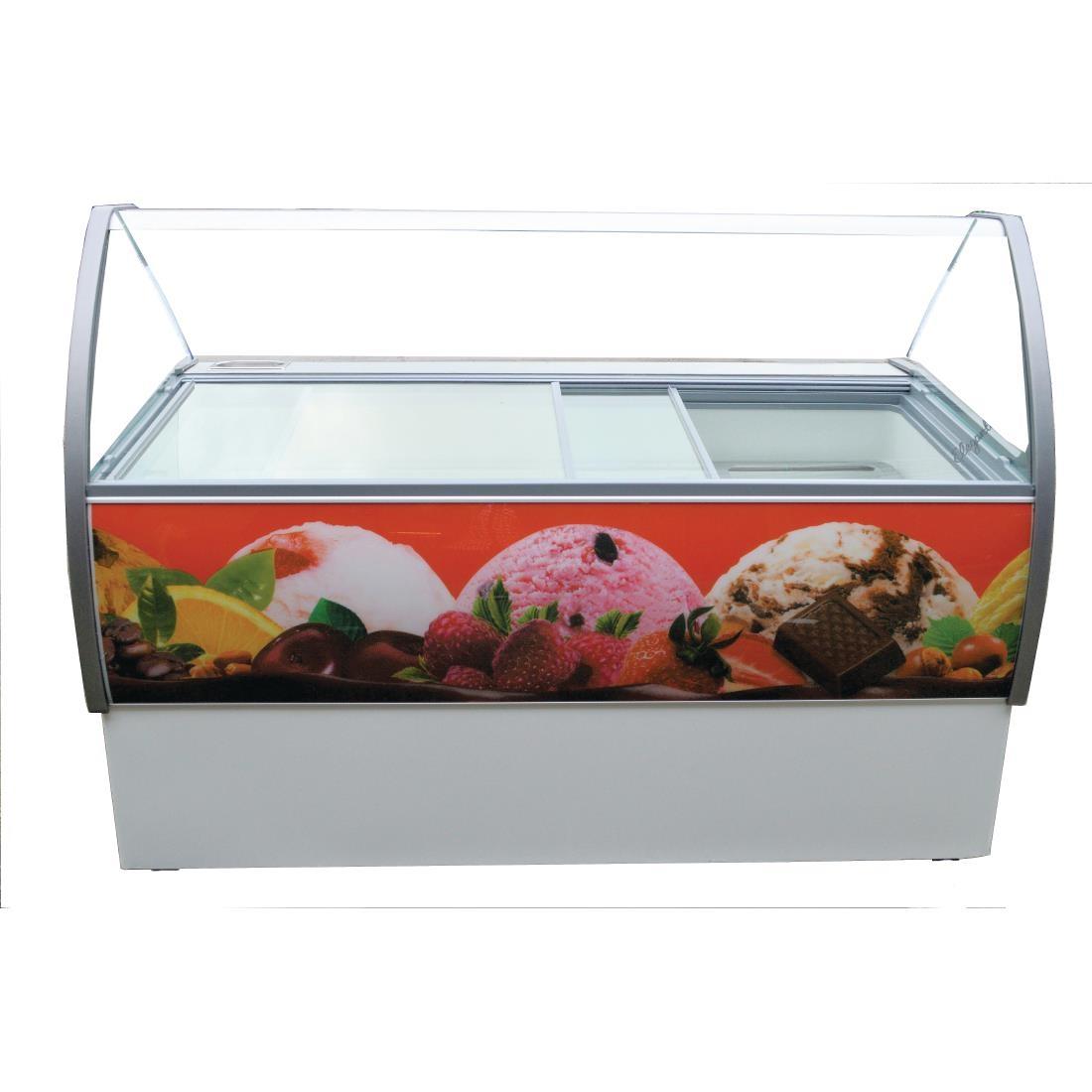 Crystal Venus Elegante 13 Pan Ice Cream Display Counter VenusEle56 - CK646  - 1