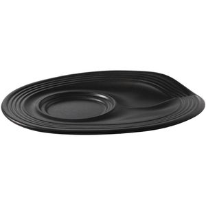 Revol Froisses Cappuccino Saucers Black 175mm (Pack of 6) - GD272  - 1