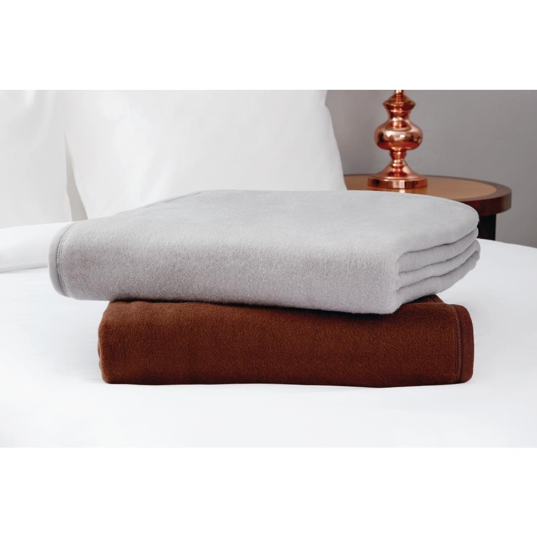 Comfort Fleece Blanket Chocolate - HD345  - 5