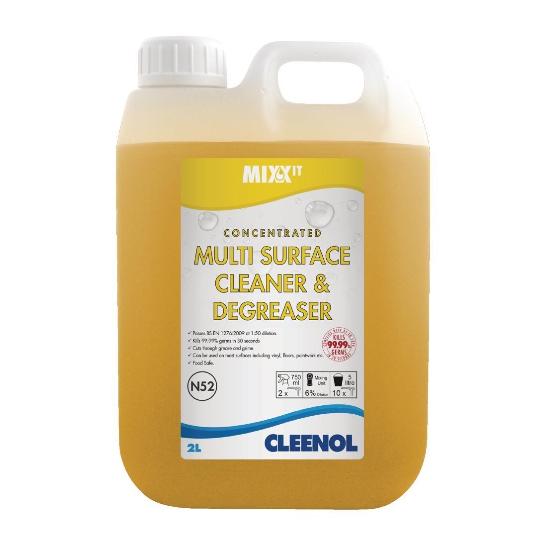 Cleenol Mixx It Multi Purpose Surface Cleaner and Degreaser 2Ltr (Pack of 2) - FS094  - 1