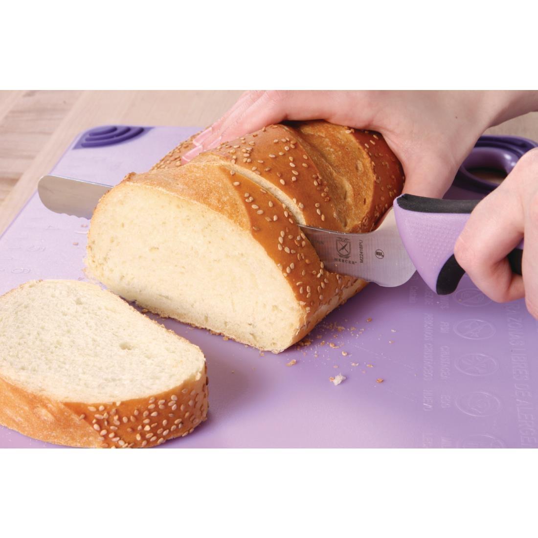 Mercer Culinary Allergen Safety Offset Serrated Bread Knife 20cm - FB504  - 2