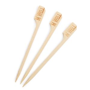 Biodegradable Bamboo Steak Markers Medium Well (Pack of 100) - GE898  - 1