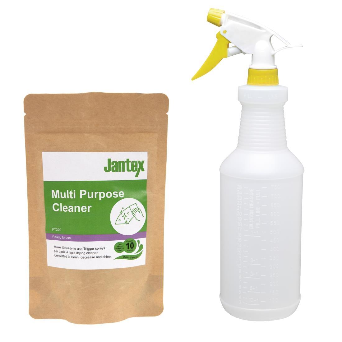 Jantex Green Multipurpose Cleaner Sachets (Pack of 10) - FT320  - 6