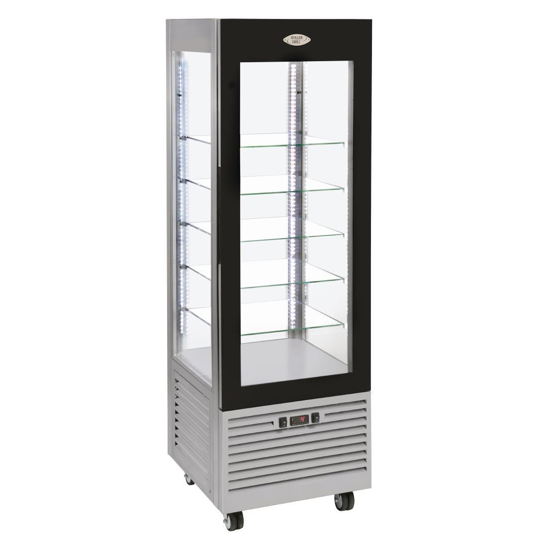 Roller Grill Display Fridge with Fixed Shelves Stainless Steel - DT733  - 1