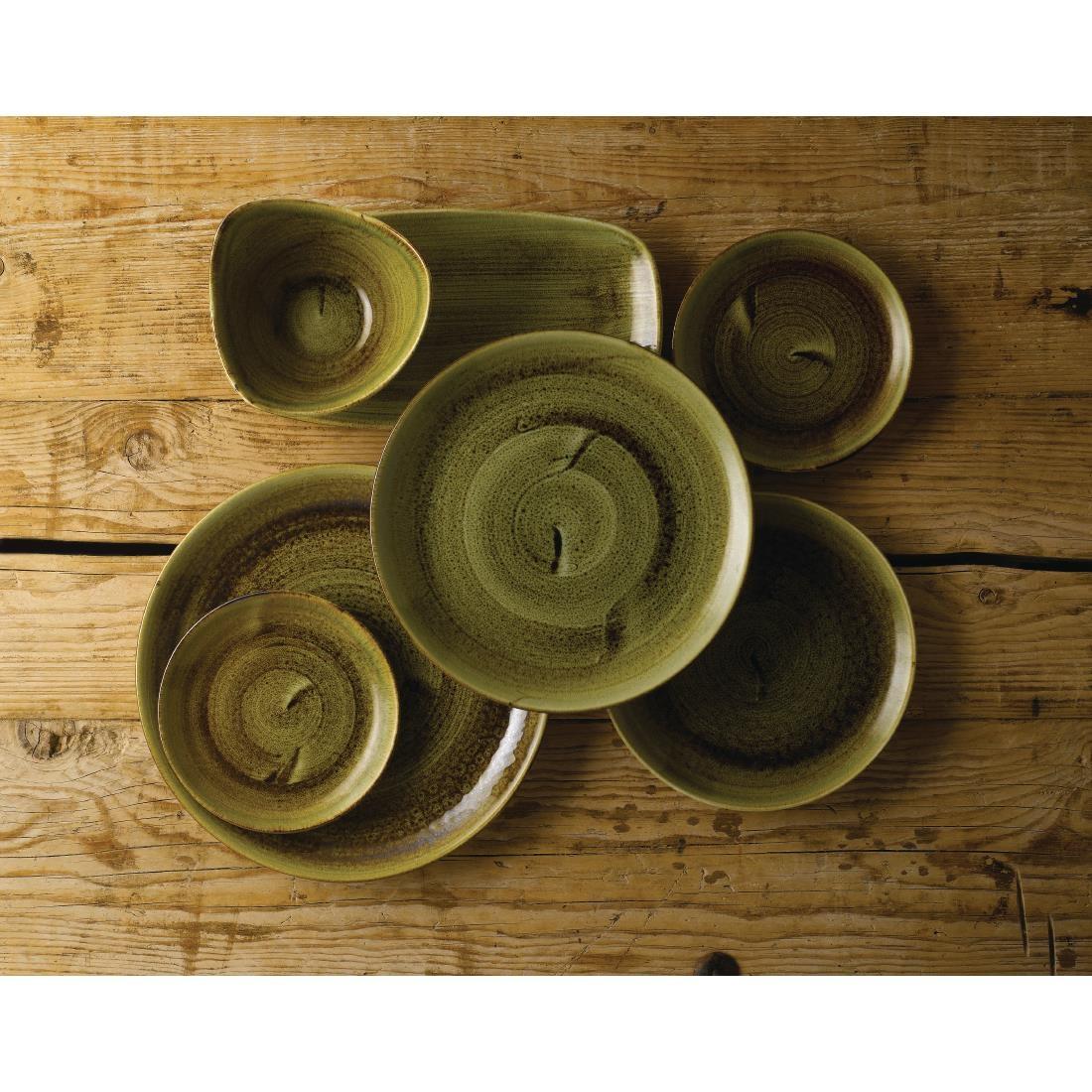 Stonecast Plume Olive Chefs' Oblong Plate No. 4 13 7/8 x 7 3/8 " (Box 6) - FJ935  - 2