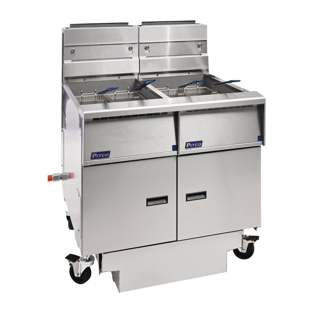 Pitco Twin Tank Solstice LPG Fryer with Filter Drawer SG14RS/FD-FF - FS128-P  - 2