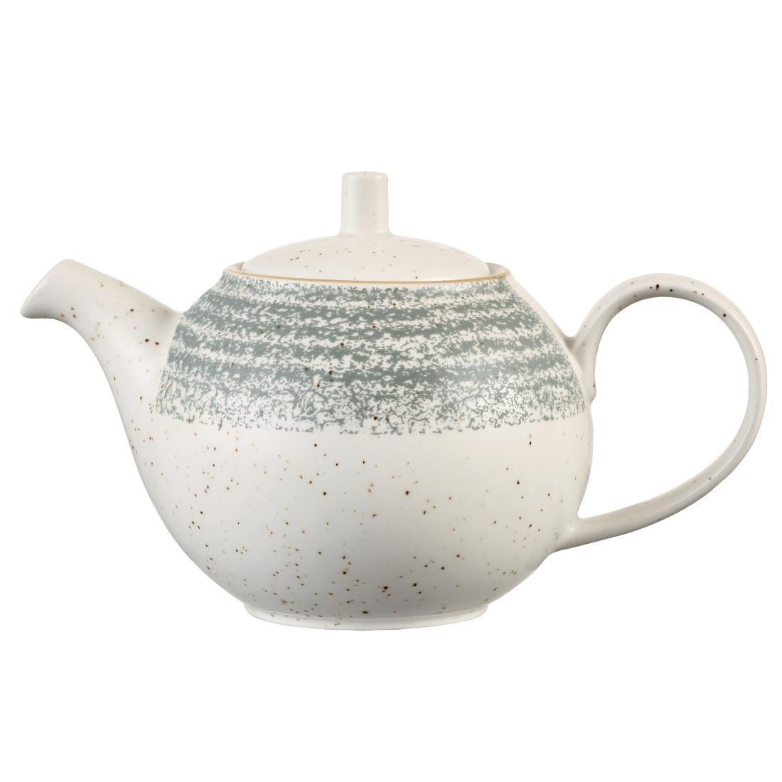 Churchill Studio Prints Homespun Stone Grey Teapot 426ml (Pack of 4) - DM427  - 1