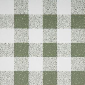 PVC Chequered Tablecloth Green 35in