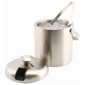Genware Insulated St/St Ice Bucket&Tong 1.2L - ICBKT - 1