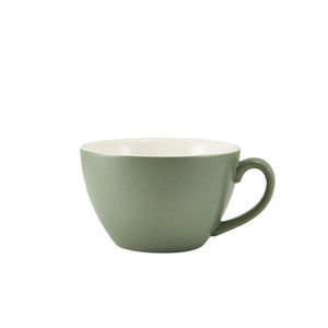 GenWare Porcelain Matt Sage Bowl Shaped Cup 34cl/12oz (Pack of 6) - 322134MSG - 1