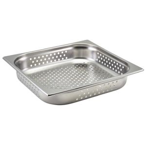 GenWare Perforated St/St Gastronorm Pan 2/3 - 65mm Deep - GNP23-65 - 1