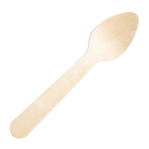 Fiesta Compostable Individually Wrapped Wooden Teaspoons (Pack of 500) - CH085