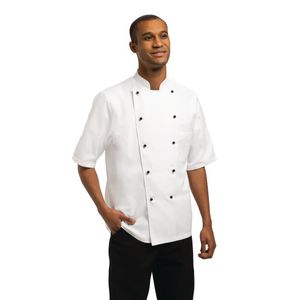 Chef Works Unisex Marche Chefs Jacket Short Sleeve XL - A374-XL