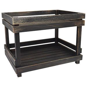 'Naturals' 2 Tier Display Shelves Black Wash - NAT-2TSB