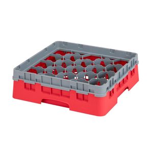 Cambro Camrack Red 49 Compartments Max Glass Height 120mm - CZ171