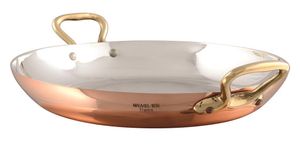 Mauviel Elegance Round Dish And Handles - Copper Tin 160mm - 32037 - 12018-05