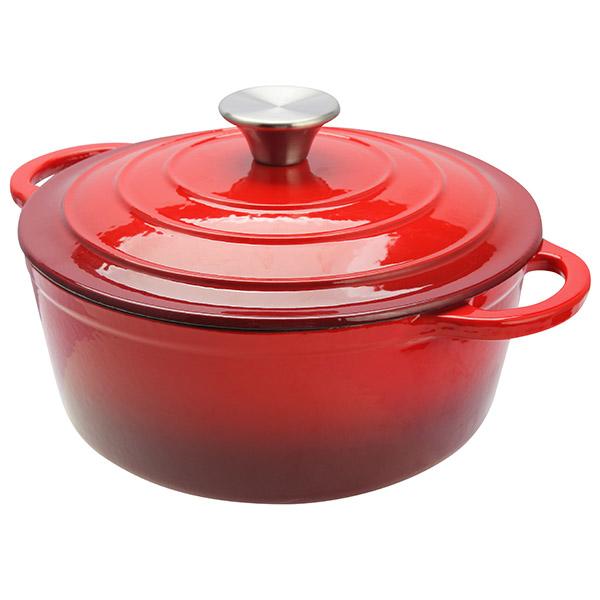 CSTCA24R Red Cast Iron Round Casserole 24Cm CSTCA24R