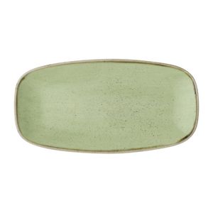 Churchill Stonecast Sage Green Chefs' Oblong Plate 298mm (Pack of 12) - DX018 - 1