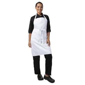 Chef Works Recycled Bib Apron White - BA040 - 1