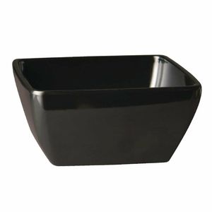 APS Pure Melamine Black Square Mini Bowl - Each - GF133 - 1