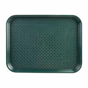 Olympia Kristallon Small Polypropylene Fast Food Tray Green 345mm - DP214 - 1