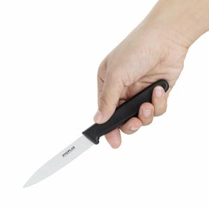 Hygiplas Straight Blade Paring Knife Black 7.5cm - C268 - 3