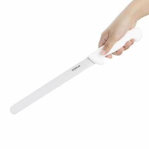 Hygiplas Serrated Slicer White 25.5cm - C883 - 3