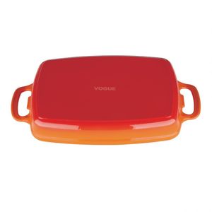 Vogue Orange Cast Iron Casserole Dish 1.8Ltr - GH321 - 3
