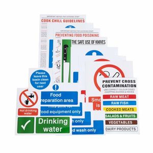 Vogue Food Preparation Sign Pack - W192 - 3