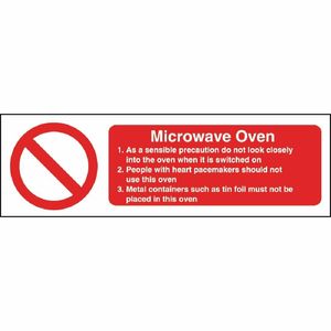 Vogue Microwave Oven Safety Sign - W231 - 3