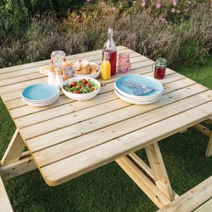 Rowlinson Square Wooden Picnic Table 6.5ft - CG096 - 3