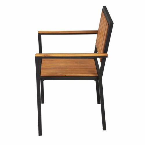 DS151 - Bolero Steel & Acacia ArmChair (Pack 4) - DS151 - 8