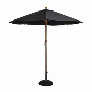 Bolero Round Parasol 3m Diameter Black - CB517 - 1