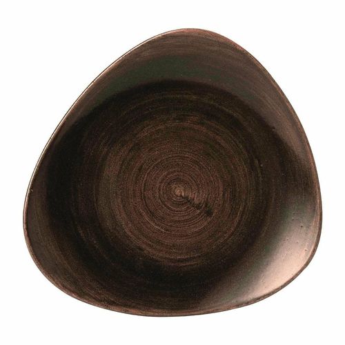 Churchill Stonecast Patina Lotus Plates Iron Black 254mm (Pack of 12) - FD846 - 1