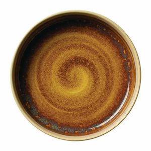 Steelite Aurora Vesuvius Amber Round Stacking Trays 203mm (Pack of 12) - VV2540 - 3