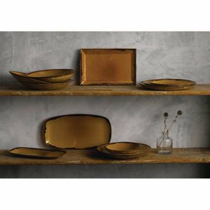Dudson Harvest Dudson Mustard Chef's Oblong Plate 153mm (Pack of 12) - FJ780 - 3