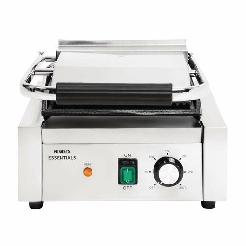 Nisbets Essentials Contact Grill Ribbed Top - DA396 - 2