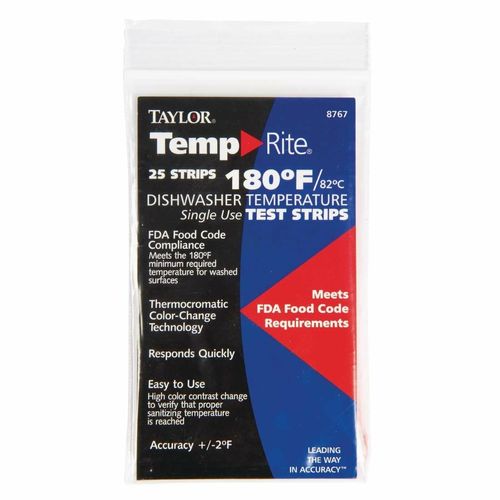 Dishwasher Temperature Test Strip (Pack of 25) - GJ059 - 1