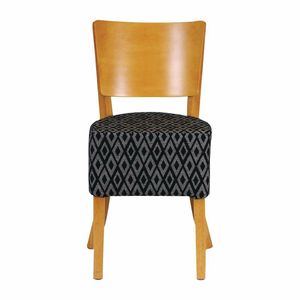 Asti Padded Soft Oak Dining Chair with Black Diamond Deep Padded Seat and Back (Pack of 2) - FT425 - 3