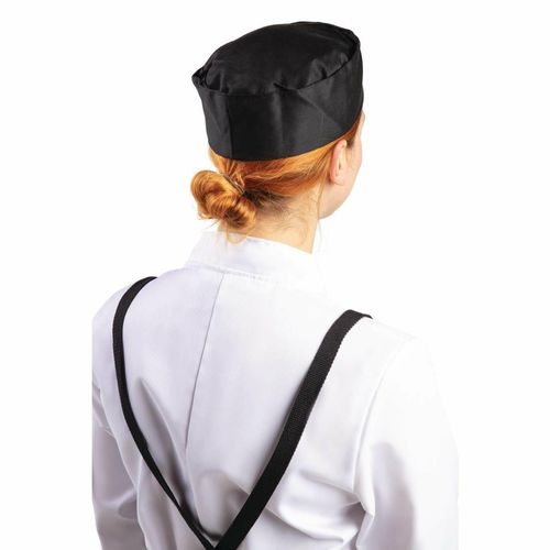 Whites Chef Skull Cap Polycotton Black - L - A206-L - 4