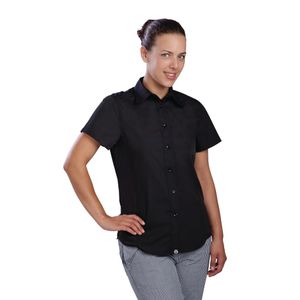 Chef Works Womens Cool Vent Chefs Shirt Black L - B181-L - 1