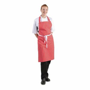 Whites Bib Apron Red And White Stripe - A532 - 3