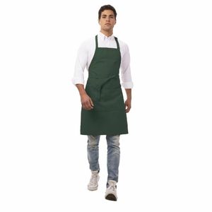 Chef Works Butchers Bib Apron Hunter Green - B677 - 1