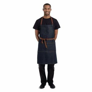 Chef Works Urban Memphis Bib Apron Indigo - B721 - 1