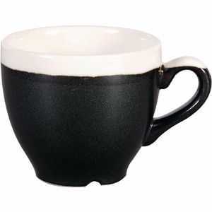 Churchill Monochrome Espresso Cup Onyx Black 89ml (Pack of 12) - DR686 - 1